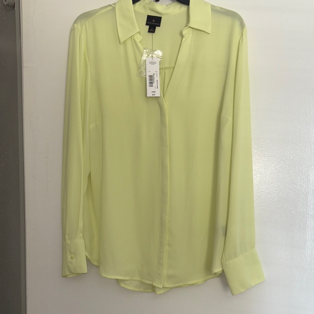 Worthington Light Yellow Blouse